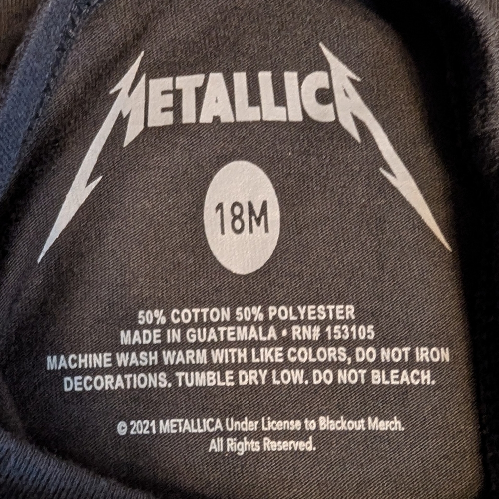 Baby Band Shirts Iconic Rock Baby Heavy Metal Concert Graphic Tees Set of 3 - Picture 5 of 8